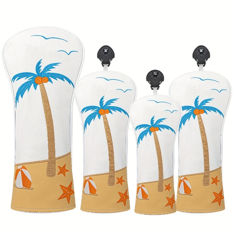 Golf Equipment Nearby - Tropical Coconut Tree Pattern Golf Club