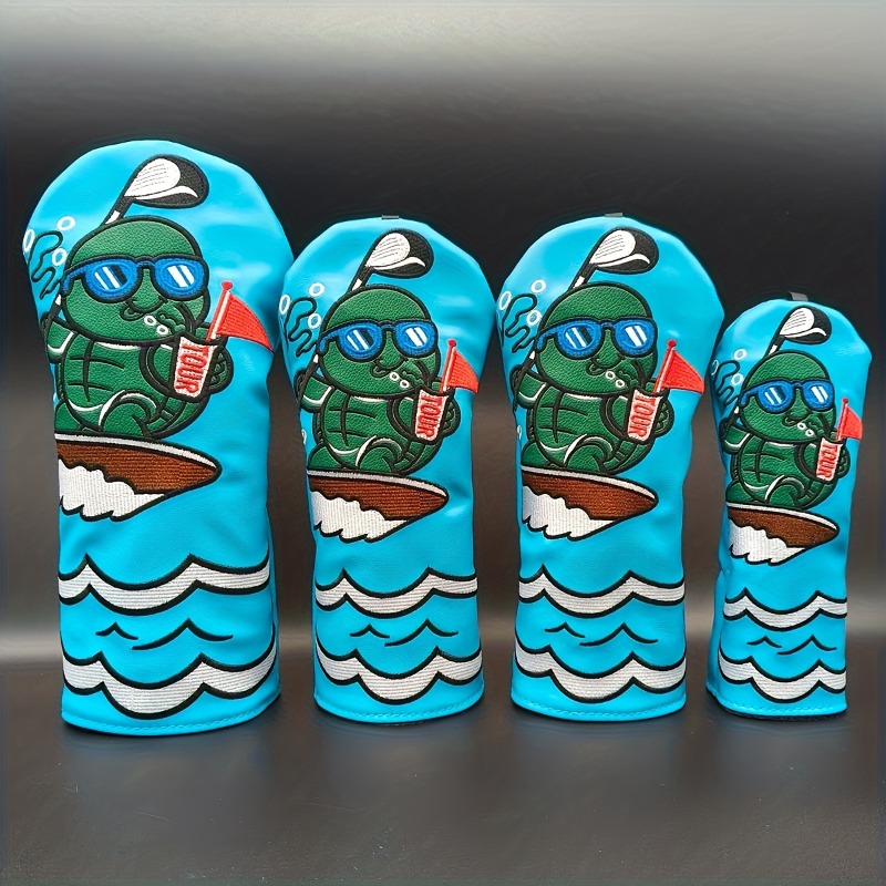 Golf Equipment Nearby - Turtle and Ocean Design Blue Golf