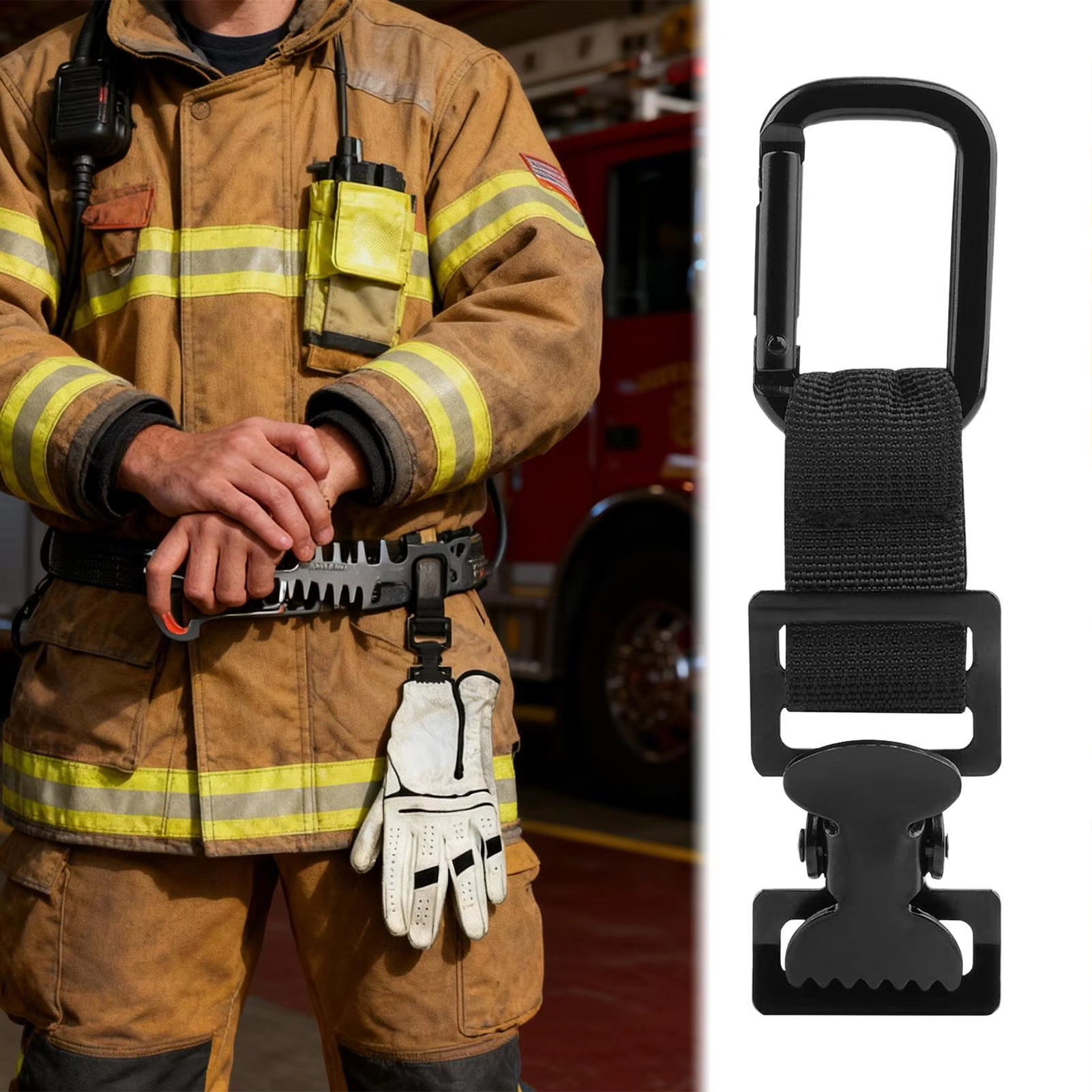 Golf Equipment Holder - Glove Clips for Belt Serrated Towel