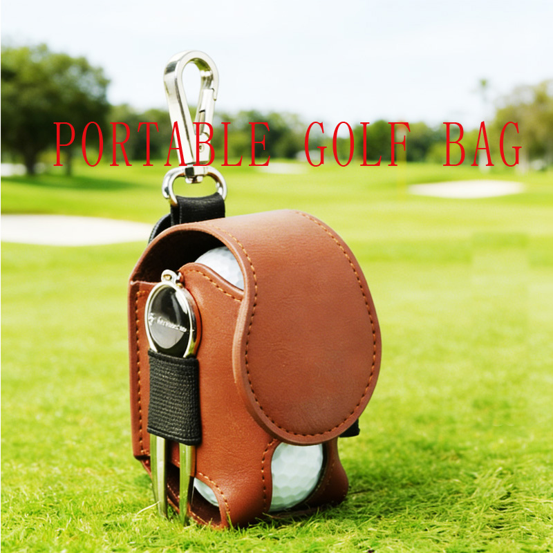 Golf PU Ball Bag Two-Piece Set - Golf Ball Premium 评论和价格