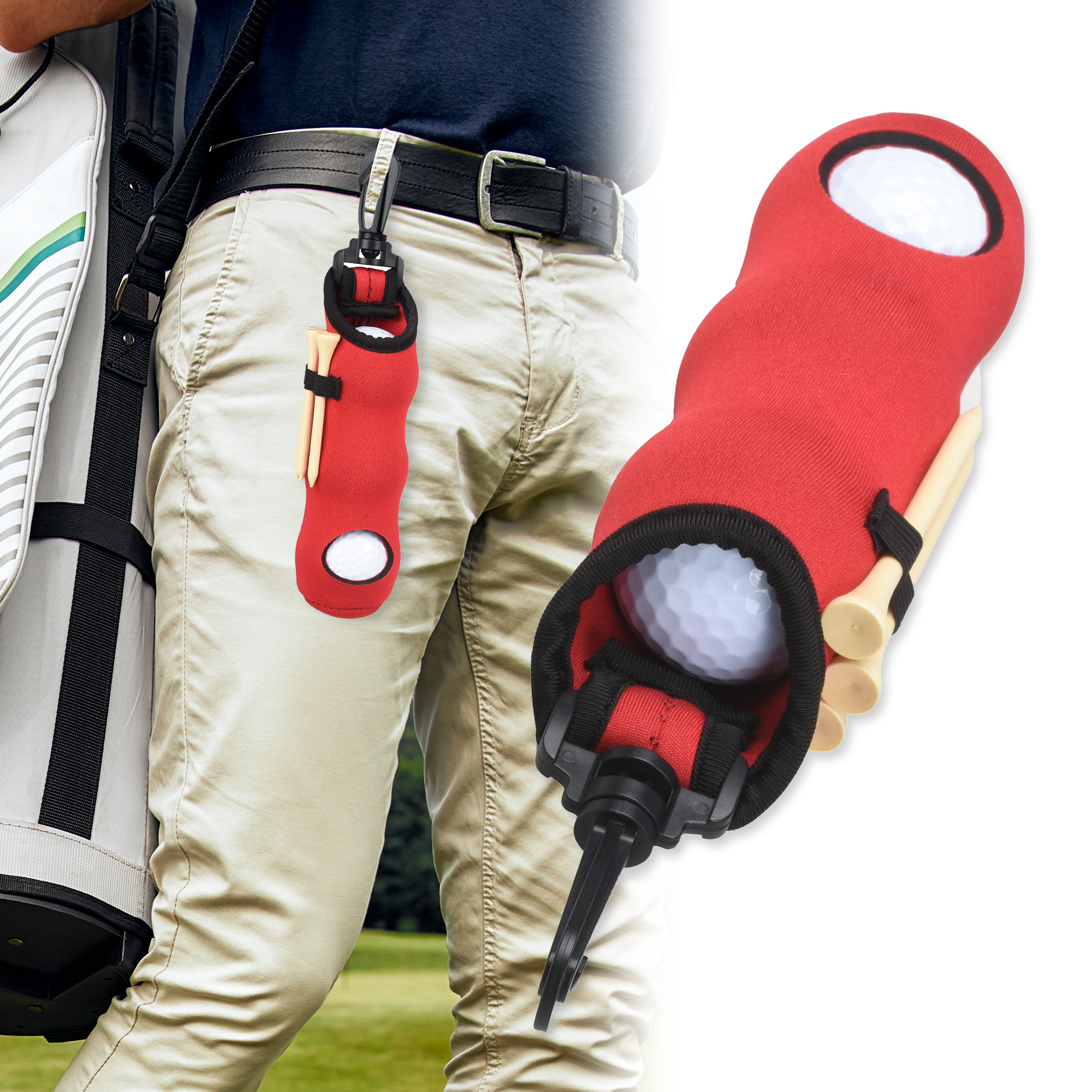 Golf Tee Holder Neoprene Golf  - Golf Equipment Holder 评论和价格